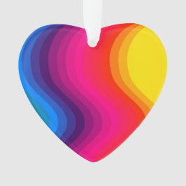 Vinka färg - akrylhjärtaprydnad