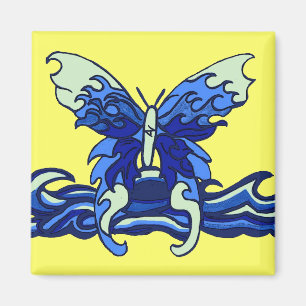 Vinka fjärilen magnet