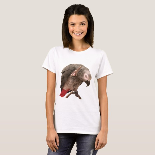 Vinka för Einstein papegoja T-shirt (Hel framsida)