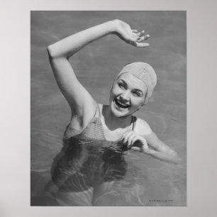 Vinka för kvinna poster