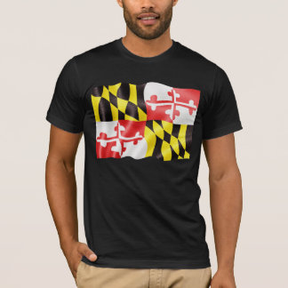 Vinka för Maryland statlig flagga Tee