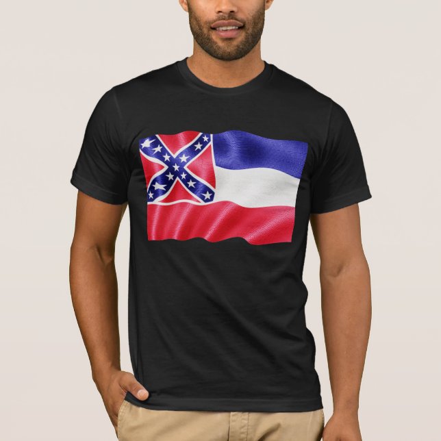 Vinka för Mississippi statlig flagga Tee Shirt (Framsida)