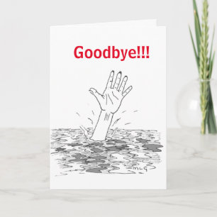 Vinka Goodbye att lämna Kort