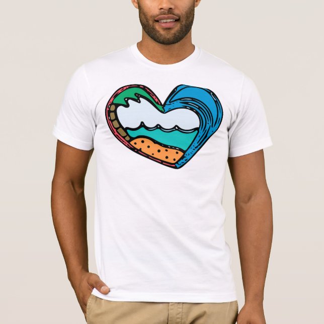 Vinka hjärta t shirt (Framsida)