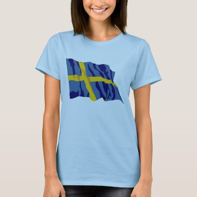 Vinka svenskflagga tee (Framsida)