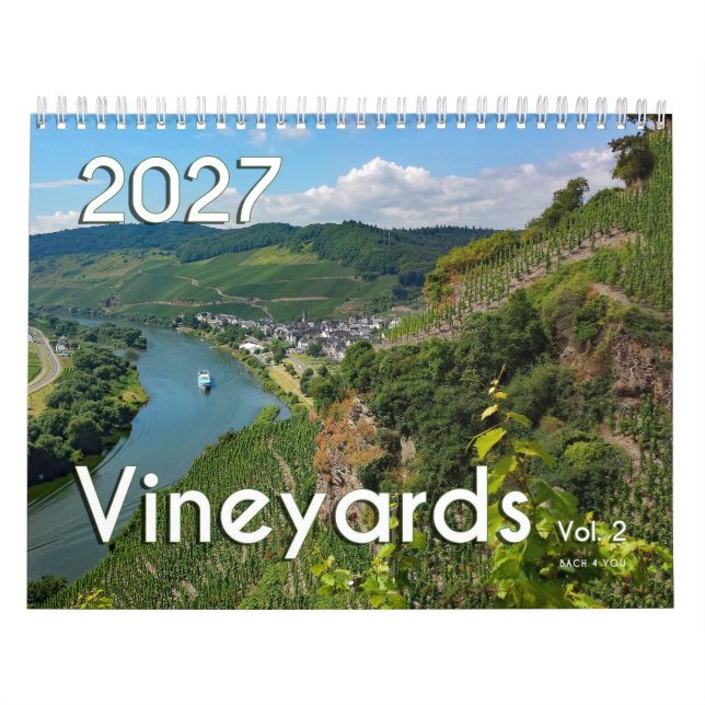 Vinkalender 2027 - Vingårdar, Vol. 2  Kalender (Omslag)