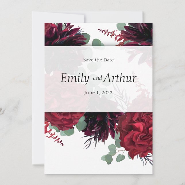 Vinkällare rött & vitt set 10 Spara datumet Inbjudningar (Framsida)