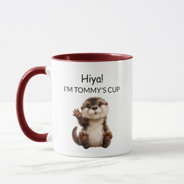 Vinkande baby utter mugg (Vänster)