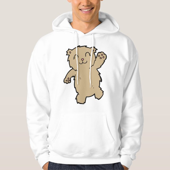 Vinkande björn hoodie (Framsida)