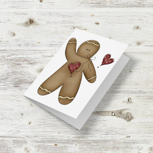 Vinkande pepparkaksgubbe-kort kort
