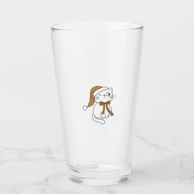 Vinkande Vinterkatt Glaskopp (Framsida)