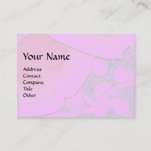VINKAR Abstrakt Geometric Rosa Lilac Blue Swirls Visitkort