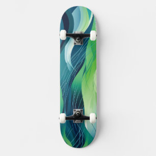 Vinkar abstrakt med färgstark utformning mini skateboard bräda 18,5 cm