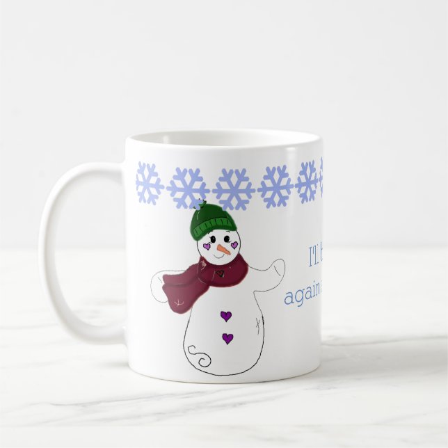 Vinkar adjö Snömannen Kaffemugg (Vänster)