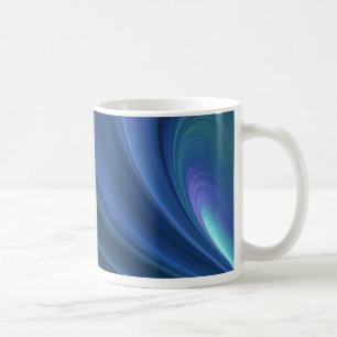 Vinkar den mjuka sanden för blått och för grön kaffemugg