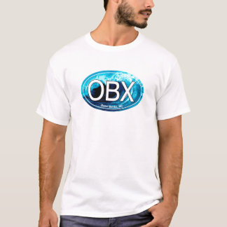 Vinkar den yttre banker för OBX Oval T-shirt