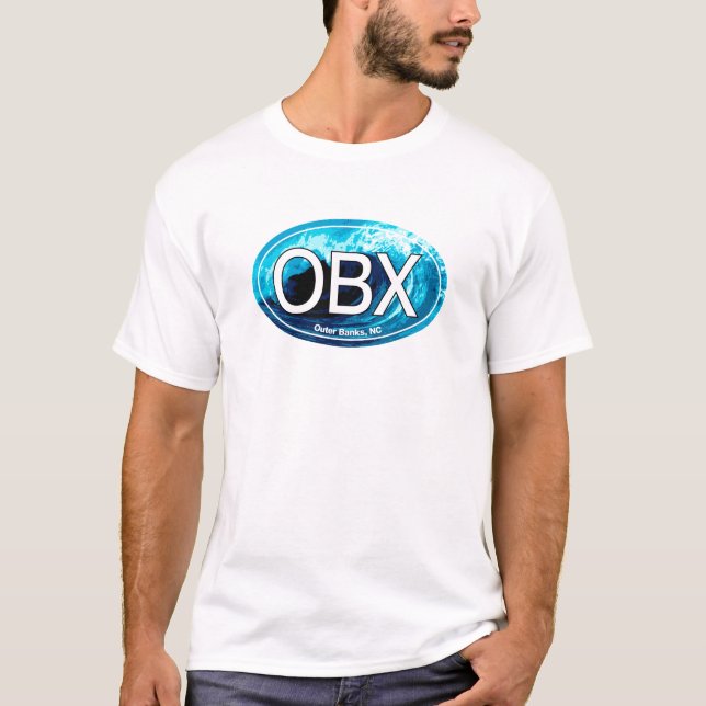 Vinkar den yttre banker för OBX Oval T-shirt (Framsida)