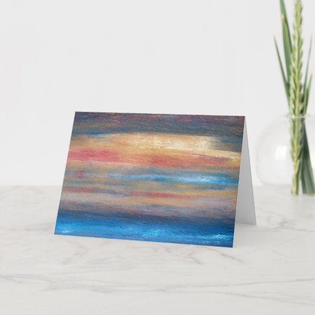 Vinkar efter den sekulära solnedgången tack kort (Framsida)