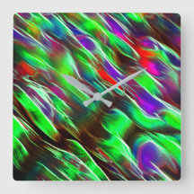 Vinkar färgad i grönt, rött, lera och lila