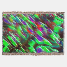 Vinkar färgad i grönt, rött, lila och lera filt