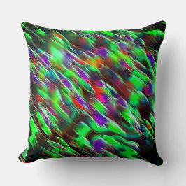 Vinkar färgad i grönt, rött, lila och lera kudde