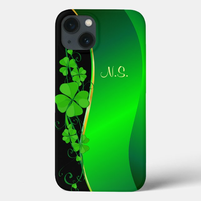 Vinkar guld- fauxglitter för lycklig Shamrock (Baksida)