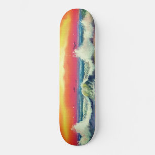 Vinkar havsabborre - Målning Mini Skateboard Bräda 18,5 Cm