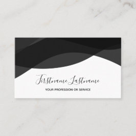 Vinkar kalligrafi med svart och vit abstrakt visitkort