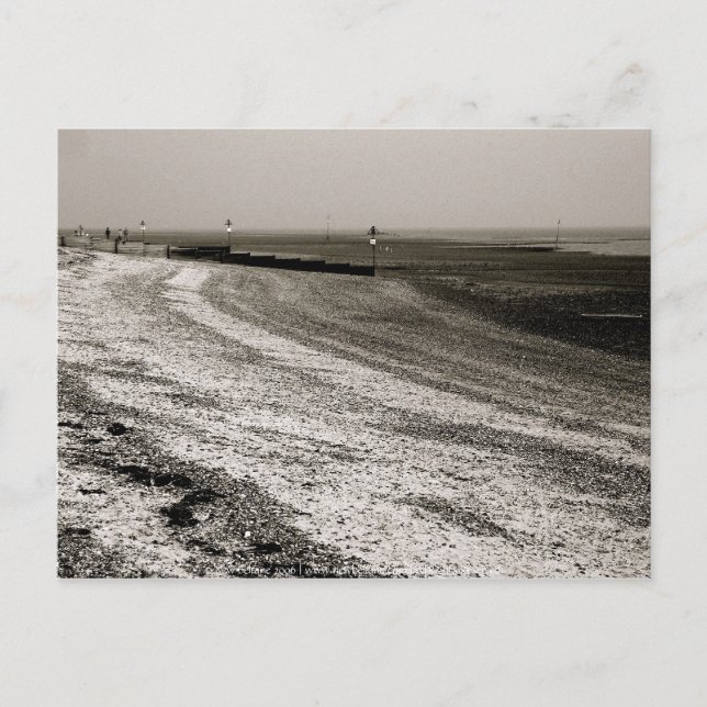 Vinkar krasch på stranden, Mersea Island Vykort (Framsida)