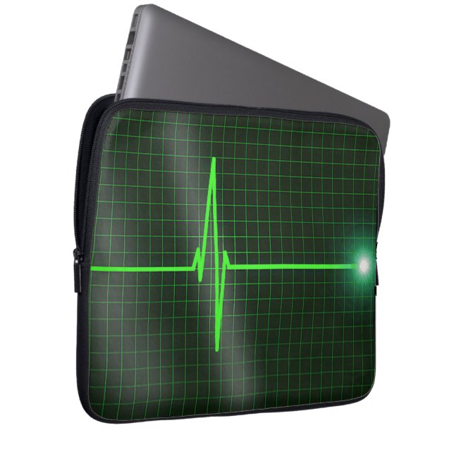 Vinkar laptop sleeve för Electrocardiogram (Framsidan Höger)