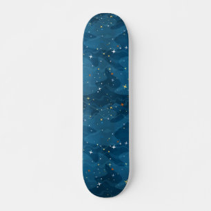 Vinkar Nebula och stjärnamönster✨ Mini Skateboard Bräda 18,5 Cm