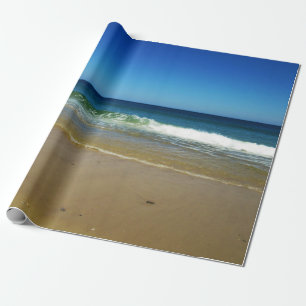 Vinkar och sandig strand för hav presentpapper