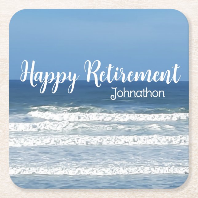 Vinkar och surfa pension-gåva underlägg papper kvadrat (Framsidan)