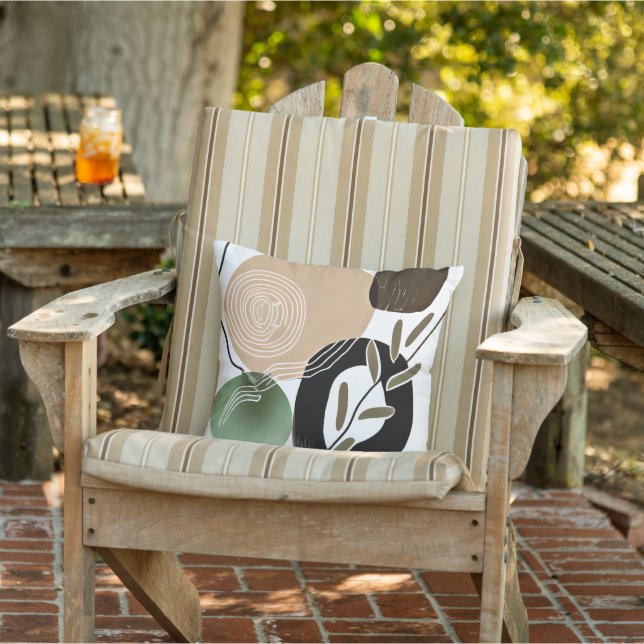 Vinkar och växtbaserad minimikonst kudde (Stol)
