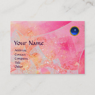 VINKAR SAPPHIRE MONOGRAM,klarröd rosa grönt Visitkort