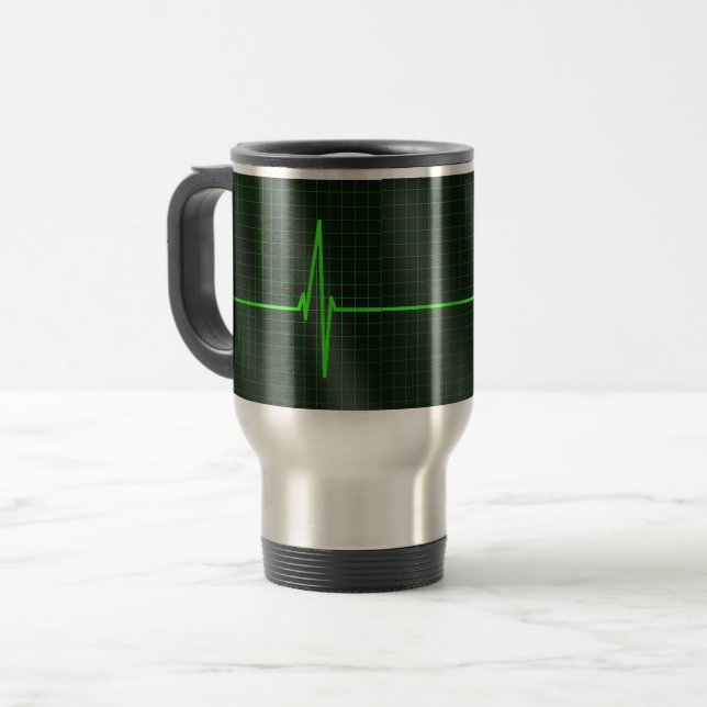 Vinkar travel mug för Electrocardiogram Resemugg (Framsida vänster)