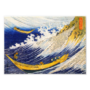 Vinkar utskrift i Hokusai Ocean Fototryck
