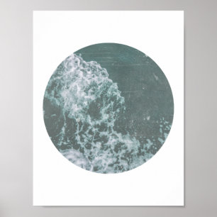 Vinkar utskriven utskrift i oceanen poster