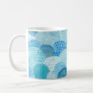 Vinkar, val, barnblått struktur kaffemugg
