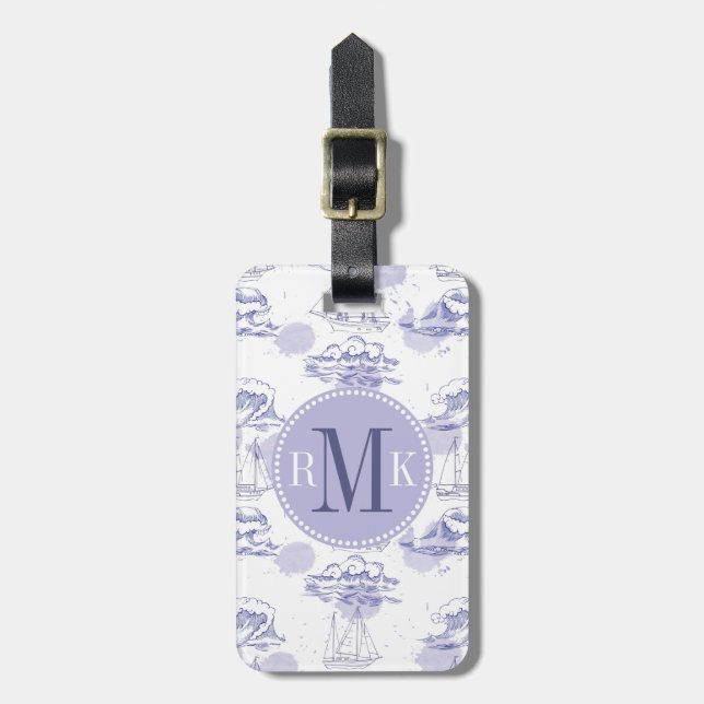 Vinkar vattenfärg & fraktmönster bagagebricka (Vertikal Framsida)