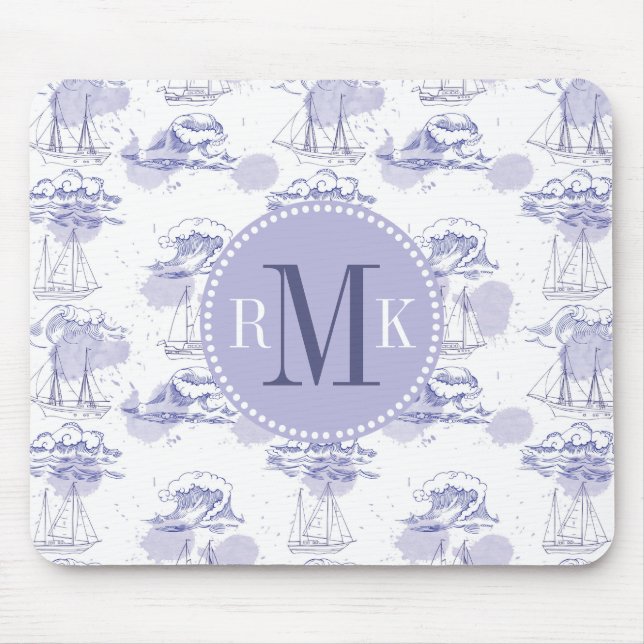 Vinkar vattenfärg & fraktmönster musmatta (Framsidan)