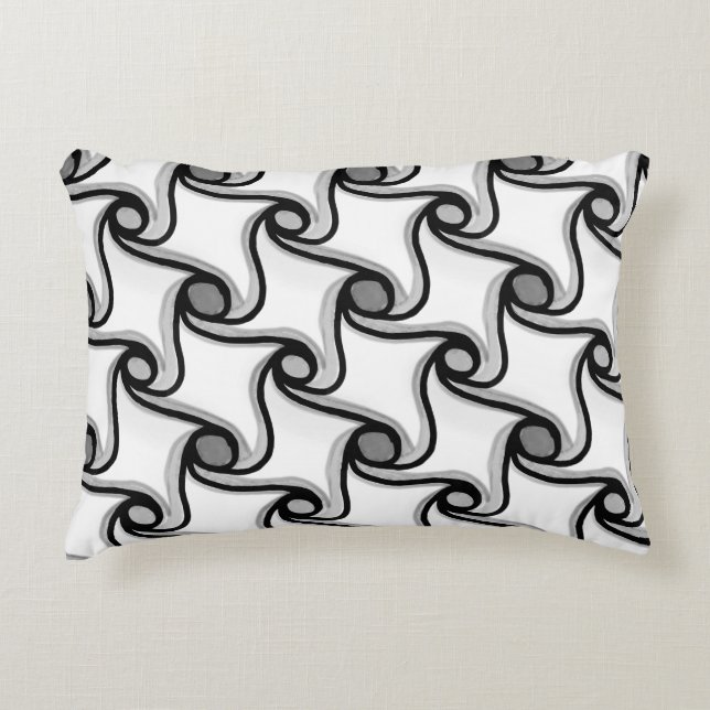 Vinkara 3D mönster Prydnadskudde (Framsidan)