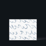 Vinkara Abstrakten Hand plockade-Mönster Vykort<br><div class="desc">Minimalistisk vinkar enkel akryl vågar,  havsledskonst i det muterade blåa färg,  skandinavisk utformning. En minimalistisk nautisk skandal,  enkel skandal,  hand plockade blue vinkar lina art sea älskare mönster.</div>