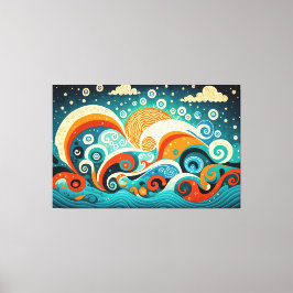 Vinkara Aestetiska Oceanen Canvastryck