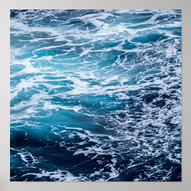 Vinkara blå Oceanen Sommarbuss Poster (Framsidan)