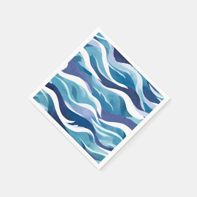 Vinkara blåhavsområdet | Modern Förenklad vattenfä Pappersservett (Hörn)