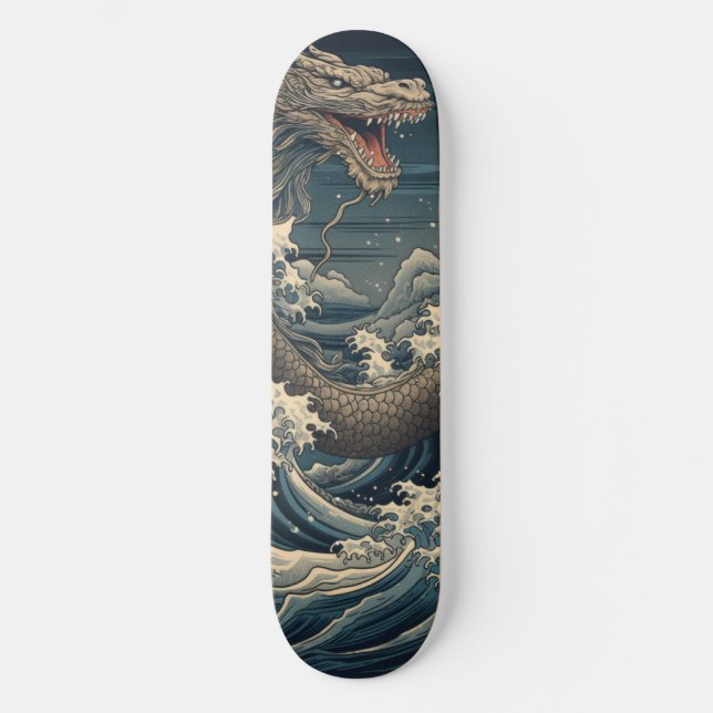 Vinkara drakjapansk konst mini skateboard bräda 18,5 cm (Framsida)