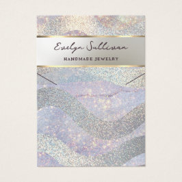 vinkara halsband för glitter-vattenfärgen-visning visitkort