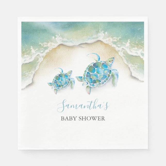 Vinkara havssköldpadda Papper Pappersservett (Framsidan)