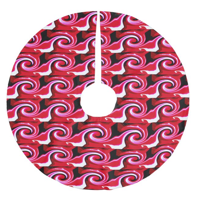 Vinkara julafton julgransmatta borstad polyester (Framsidan)